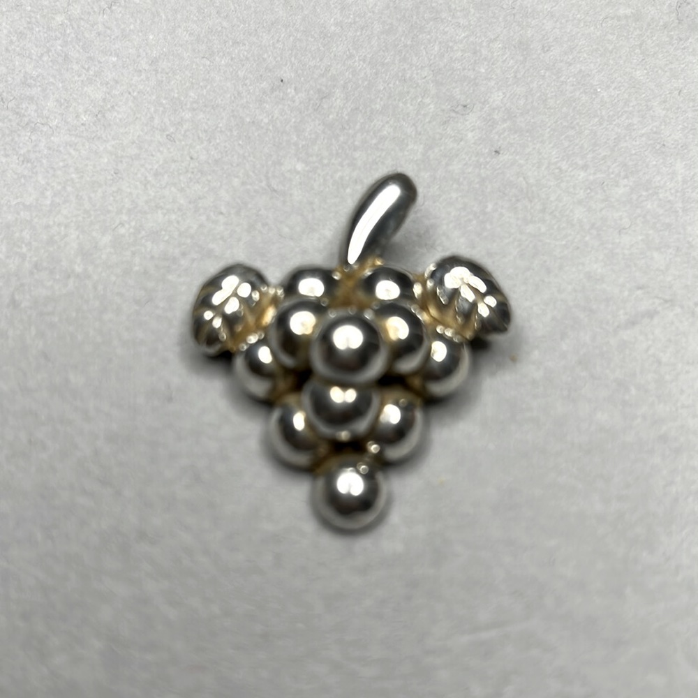 Brooch antique silver bunch of grapes